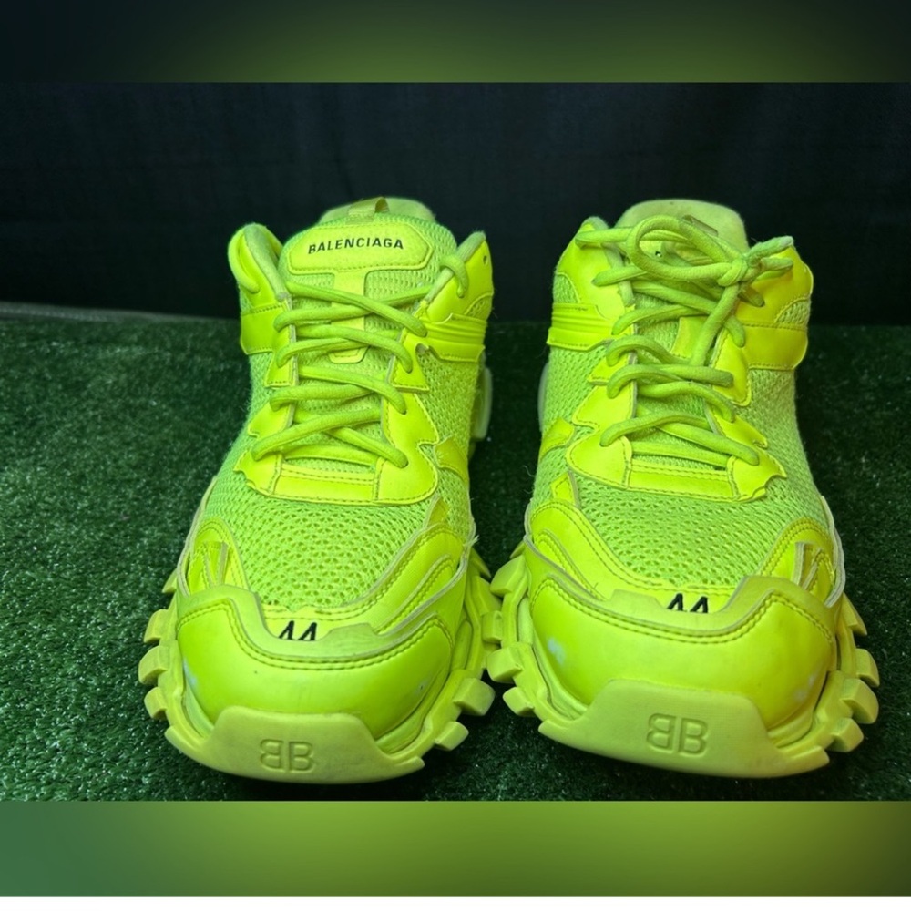 Balenciaga Mens Track 3 Neon yellow Sneakers Shoes 44 / 11 mens us